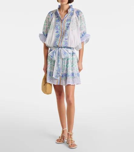 Vestido corto de algodón con paisley - Juliet Dunn - Modalova