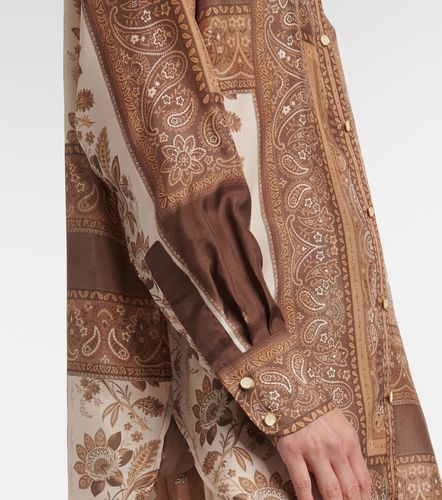 Camisa Lucky de satén de seda estampada - Zimmermann - Modalova