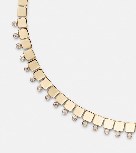 Floating Diamond Medium 18kt necklace with diamonds - Ileana Makri - Modalova