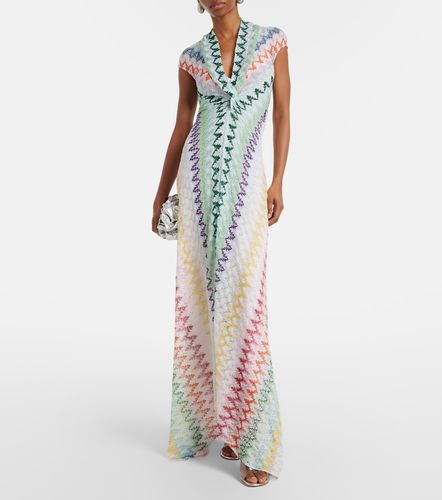 Abito lungo in lamé a zig zag - Missoni - Modalova