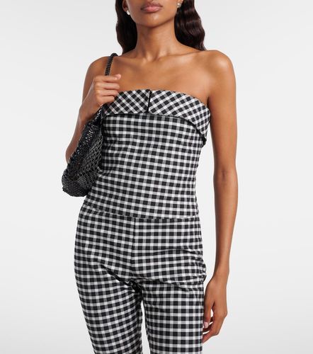 Chiara gingham cotton-blend tube top - Posse - Modalova