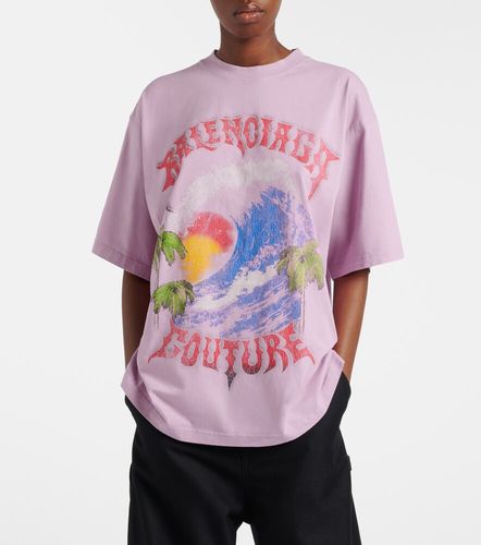 Camiseta de jersey de algodón estampada - Balenciaga - Modalova