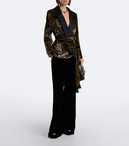 Blazer de terciopelo con paisley - Etro - Modalova
