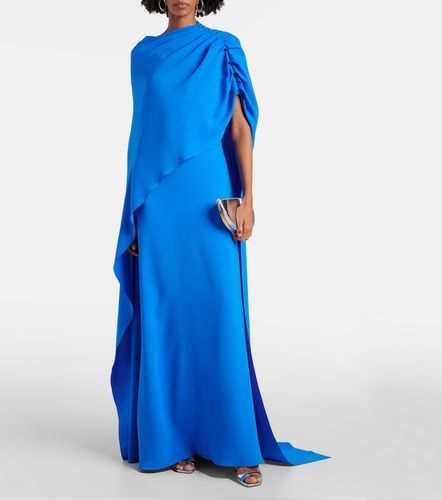 Draped silk-blend georgette gown - Oscar de la Renta - Modalova