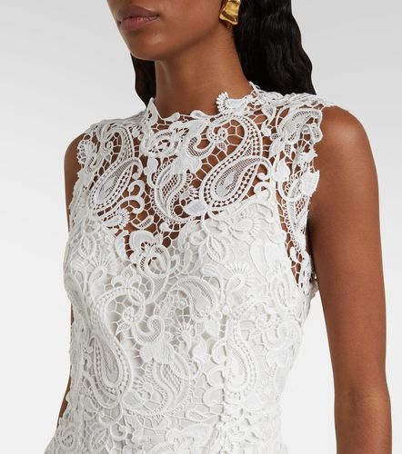 Abito midi in pizzo - Monique Lhuillier - Modalova