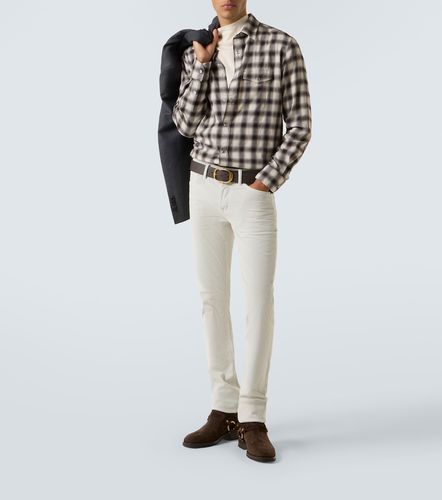 Pantaloni slim in velluto a coste di cotone - Tom Ford - Modalova