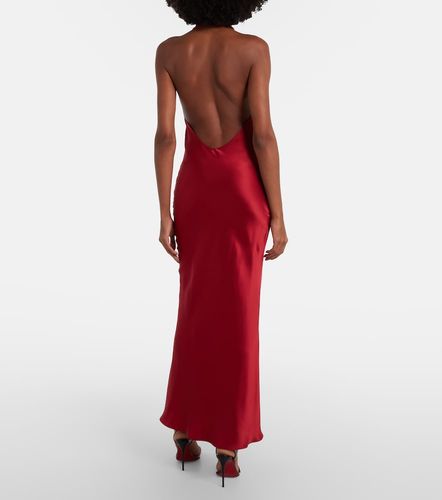 Draped halterneck silk satin gown - The Sei - Modalova