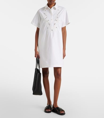 Abito midi in popeline con ricamo - Moncler - Modalova