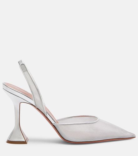 Holli mesh slingback pumps - Amina Muaddi - Modalova