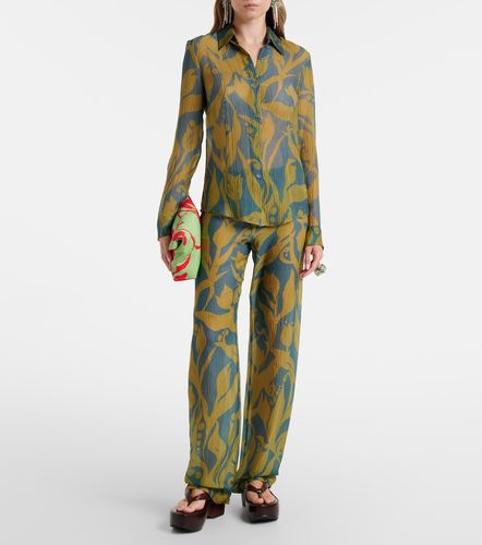 Pantalones rectos Pachas de seda - Dries Van Noten - Modalova