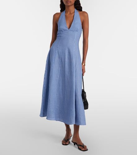 Marais checked linen midi dress - Faithfull - Modalova