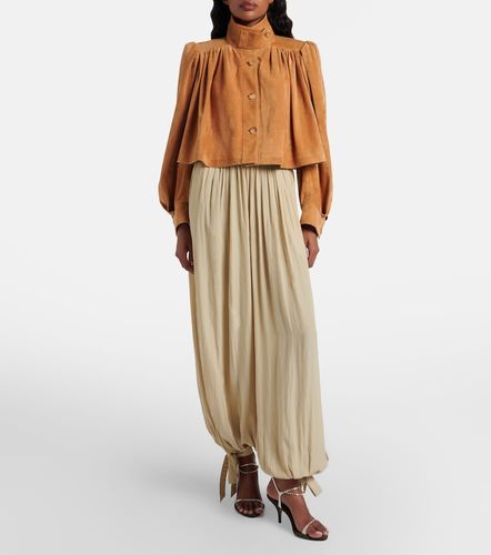 Chloe Cropped gathered suede jacket - Chloe - Modalova