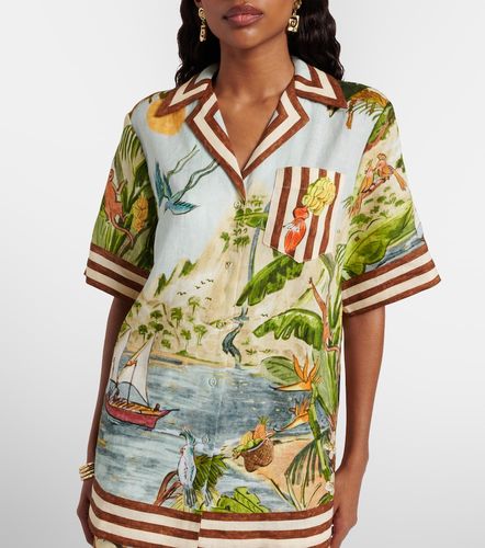 Alémais Camisa Toucan Tango de lino estampada - Alemais - Modalova