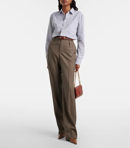 Saint Laurent Gerade Hose aus Wolle - Saint Laurent - Modalova