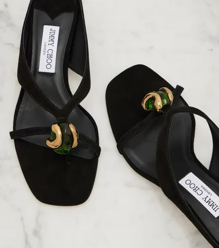 Sandali infradito Emeri Stone in suede - Jimmy Choo - Modalova
