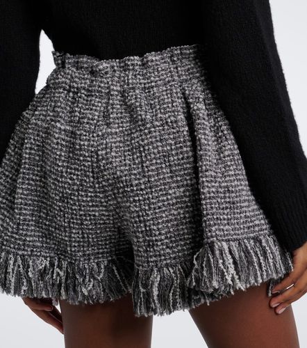 Fringed wool-blend tweed shorts - Sacai - Modalova