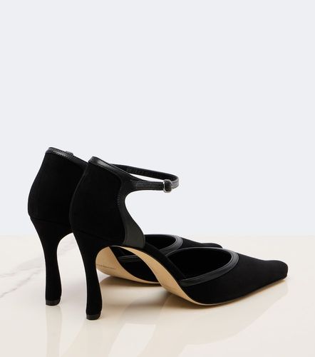 Salones Verdusan de ante con piel - Manolo Blahnik - Modalova