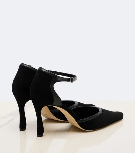 Verdusan leather-trimmed suede pumps - Manolo Blahnik - Modalova