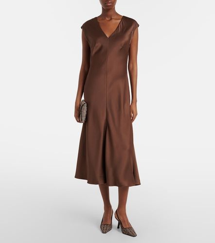 Abito midi in satin - Brunello Cucinelli - Modalova