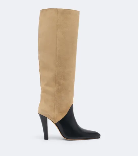 Edita leather and suede knee-high boots - JUDE - Modalova