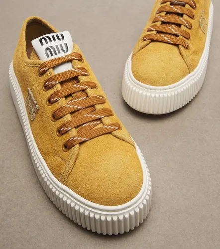 Miu Miu Suede platform sneakers - Miu Miu - Modalova