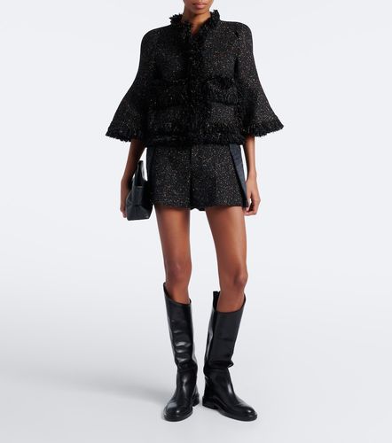 Chaqueta en mezcla de lana con flecos - Sacai - Modalova