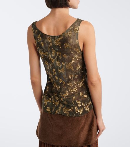 Embellished silk-blend top - Jacques Wei - Modalova