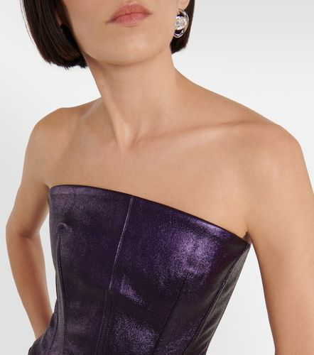 Rosalia metallic leather bustier - Stouls - Modalova