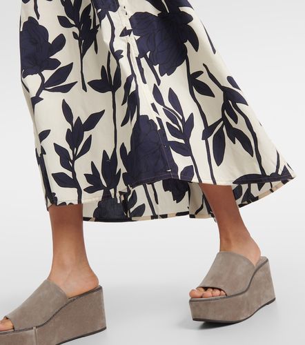 Vestido midi de algodón floral - Brunello Cucinelli - Modalova
