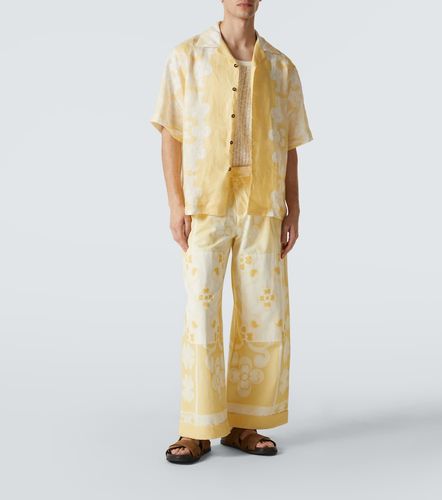 Seaside printed cotton and silk pants - Commas - Modalova