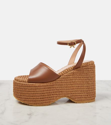 Alpargatas con plataforma de piel - Gianvito Rossi - Modalova