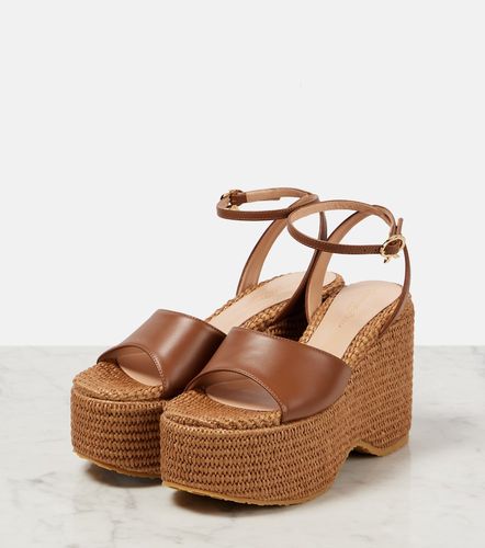 Sandali espadrillas in pelle con zeppa - Gianvito Rossi - Modalova