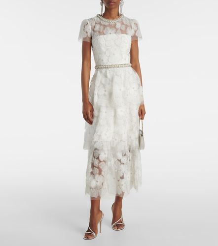 Bridal - Abito midi in tulle con perline - Self-Portrait - Modalova