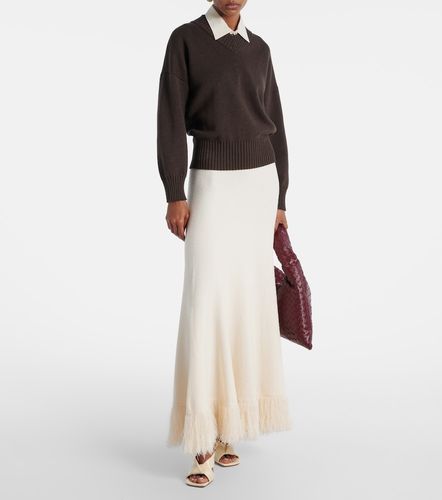 Gonna lunga in maglia di misto cotone - Bottega Veneta - Modalova