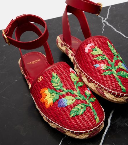 Bribri raffia and leather espadrilles - Valentino Garavani - Modalova