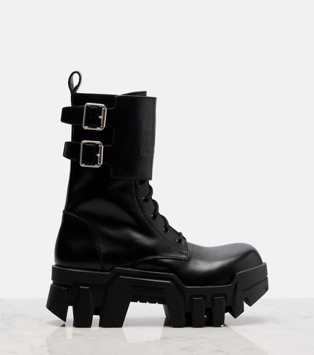 Bulldozer 25 leather platform combat boots - Balenciaga - Modalova
