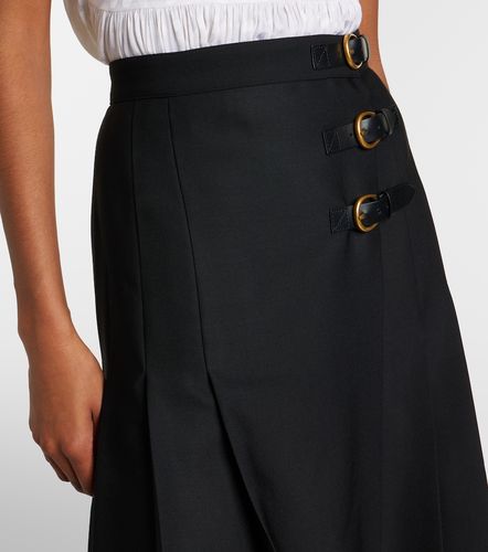 Pleated virgin wool midi skirt - Chloe - Modalova
