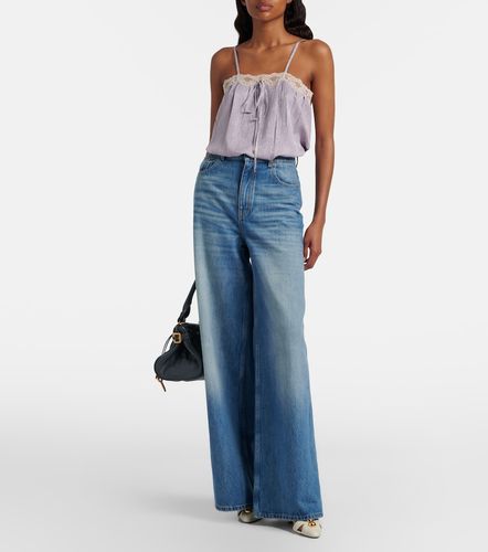 Chloé Top de seda con encaje - Chloe - Modalova