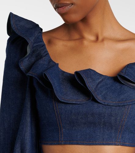 Aster ruffled denim crop top - Zimmermann - Modalova
