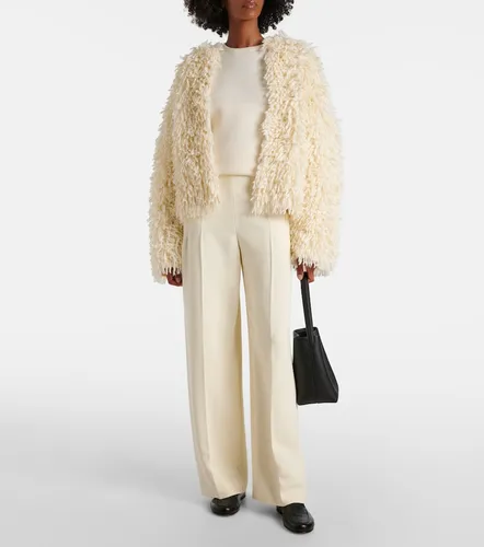 Van fringed wool-blend jacket - Fforme - Modalova