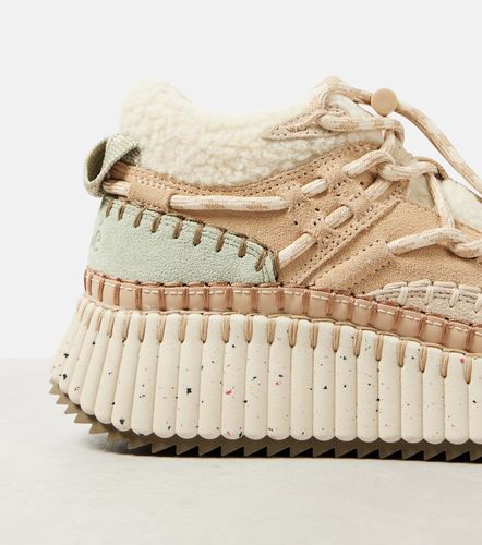 Nama shearling-lined suede sneakers - Chloe - Modalova