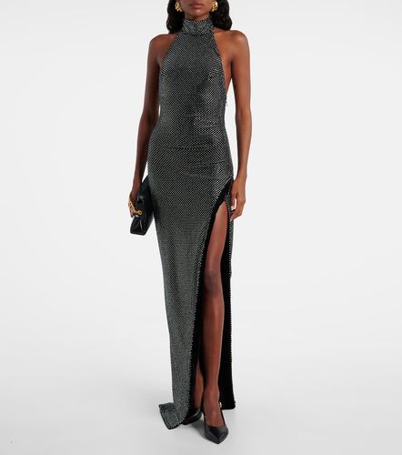 Maxikleid aus Samt mit Kristallen - Balmain - Modalova
