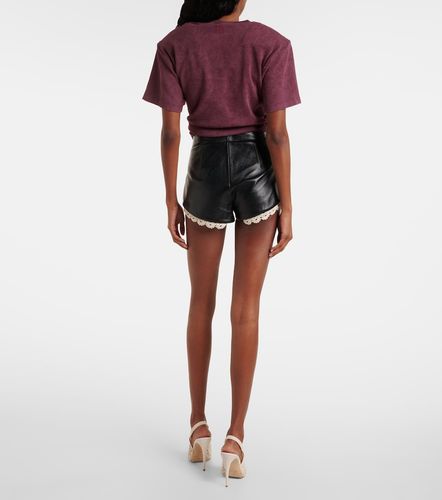 Shorts de piel con encaje - Magda Butrym - Modalova