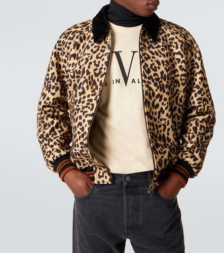VGold leopard-print wool blouson jacket - Valentino - Modalova