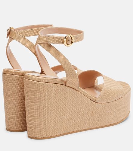 Virginie raffia platform wedge sandals - Gianvito Rossi - Modalova