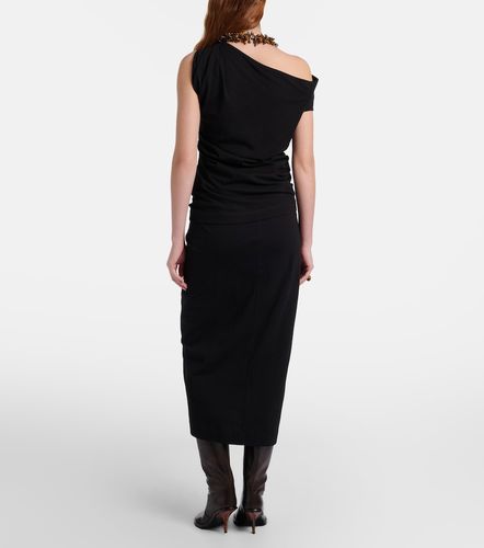 Falda midi de algodón fruncida - Dries Van Noten - Modalova