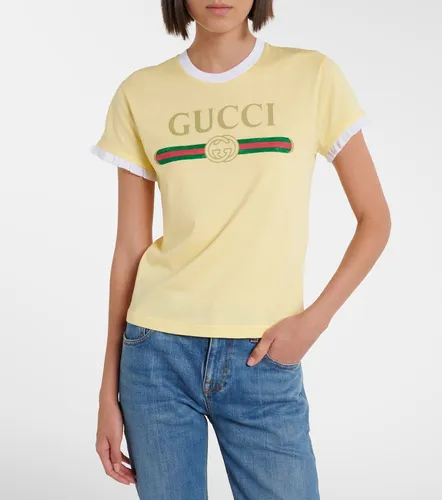 Gucci Logo cotton jersey T-shirt - Gucci - Modalova