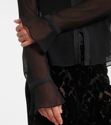 Camicia in georgette di seta con pizzo - Gucci - Modalova