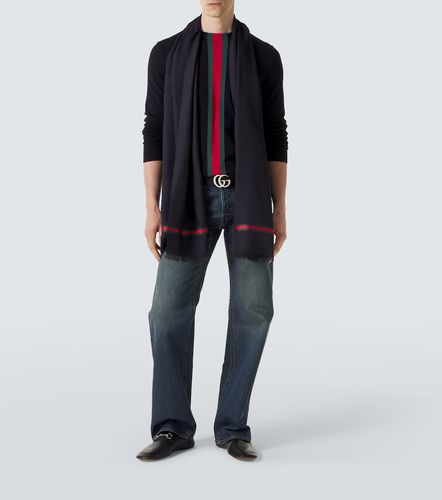 Web Stripe wool and silk scarf - Gucci - Modalova