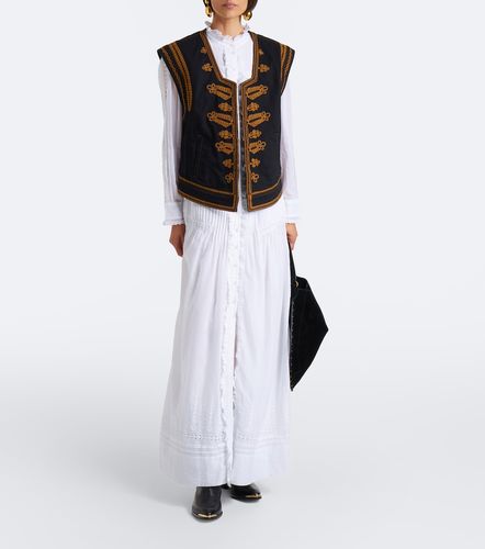 Lonie embroidered ruffled cotton maxi dress - Marant Etoile - Modalova